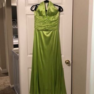 Lime Green Silk Dress